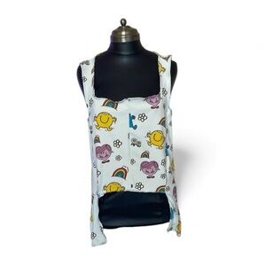 HANDCRAFTED Mr men & little miss left over fabric Colorful Print Sleeveless Top